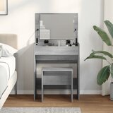  Toaletni stolić sa stolcem siva boja hrasta 60 x 40 x 113,5 cm | shoptok.hr