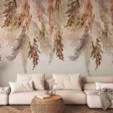  Foto tapeta - Minimalist boho landscape - dangling leaves in beige colours 441x315 | shoptok.hr