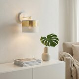  Zidna lampa LUX 1xE27/15W/230V bela/zlatna | Eponuda.com