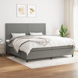 The Living Store Box spring postelja z vzmetnico temno siva 200x200 cm blago - Box Spring Postelja, (21516591) Cene