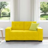 Žuti baršun Baršun 120 cm širine Sjedi 2 Suvremeni kauč | shoptok.hr