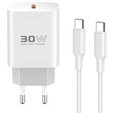 Konfulon Kućni punjač C87c + DL51/ 30W/ +DL51 sa PD kablom Type C na Type C beli | ePonuda.com