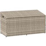 vidaXL Vrtna kutija za pohranu svijetlosiva 110x50x58 cm od poliratana