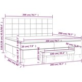 Krevet s oprugama i madracem tamnosivi 200 x 200 cm od tkanine | shoptok.hr