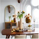 Light & Living Rjava jedilna miza z mizno ploščo iz akacije 100x220 cm Quenza – | Shoptok.si