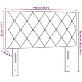 vidaXL Uzglavlje s kristalnim gumbima, svjetlosiva, 100 cm, baršun | shoptok.hr
