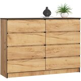 AKORD Komoda, 8 Predalov, Hrast Craft, (5000332394) Cene