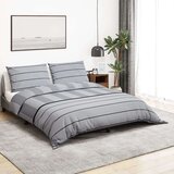  Set posteljine za poplun sivi 140 x 200 cm pamučni200x200 Cijene