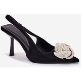 Boto Heels With Decoration Eco Suede Black Anodera | ePonuda.com