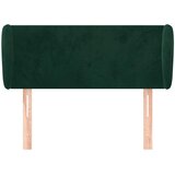  Uzglavlje s ušima tamnozeleno 93x23x78/88 cm baršunasto | shoptok.hr