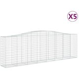  Lučne gabionske košare 5 kom 400x50x120/140cm pocinčano željezo | shoptok.hr