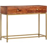 Maison Chic konzolna miza - miza ob steni 100x35x76 cm trden akacijev les, (21785948) | Shoptok.si