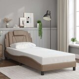  Posteljni okvir z LED lučkami kapučino 80x200 cm umetno usnje, (21112516) | Shoptok.si