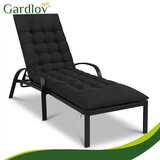 Gardlov crni prošiveni vrtni jastuk za ležaljku | shoptok.hr