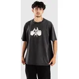 Middle Finger Boxy T-shirt vintage black