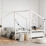 Maison Chic Otroške postelje - Otroški ležaj - Otroški posteljni okvir bel 2x(90x190) cm trdna borovina, (21698407) | Shoptok.si