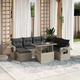 Maison Chic Seti vrtnega pohištva - Vrtna garnitura - Vrtni pohištvo set 8-delna z blazinami sv. siv poli ratan, (21799247) | Shoptok.si