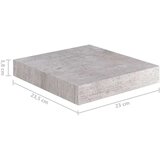 vidaXL Plutajuća zidna polica siva boja betona 23 x 23,5 x 3,8 cm MDF | shoptok.hr