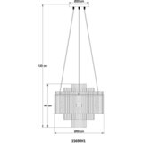 Globo 15698H1 - Luster na sajli GORLEY 5xE27/60W/230V crna | Eponuda.com