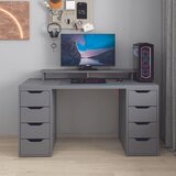 Hanah home radni sto Alen 150cm 8 Drawer, 150 cm, antracit | Eponuda.com