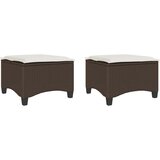 Maison Chic Vrtni stolčki - Vrtni stoli z blazinami 2 kosa Brown 55x55x36 cm Poly Rattan JS1094, (21877933) Cene