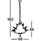 Lesnina XXXL KRISTALNA VISEČA SVETILKA Bouquet 68/150 cm E14 | Shoptok.si