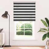 vidaXL Zavjesa zebra crna 125x200 cm širina tkanine 120,9 cm poliester | shoptok.hr