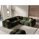Cosmopolitan Design Zelena žametna kotna sedežna garnitura Loretto – | Shoptok.si