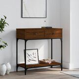 The Living Store Konzolna mizica rjav hrast 75x34,5x75 cm inženirski les - Konzolna Mizica, (21662604) | Shoptok.si