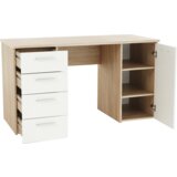 Kondela Pisalna miza, sonoma hrast/bela, EUSTACH | Shoptok.si