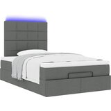  Otomanski krevet s madracem i LED tamnosivi 120x190 cm tkanine | shoptok.hr