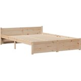 vidaXL Knjižna postelja brez vzmetnice 160x200 cm trdna borovina | Shoptok.si