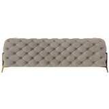 Ropez Sivo-bež baršunasti sofa 225 cm Chelsea Bis – | shoptok.hr