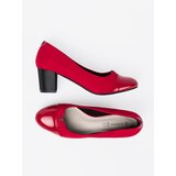 GOODIN Red pumps with a patent toe | Shoptok.si