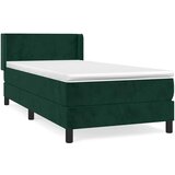 Box spring krevet s madracem tamnozeleni 90x200 cm baršunasti | shoptok.hr