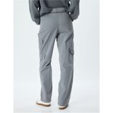 Koton Chino Trousers Cargo Pocket Stitched Detail Buttoned Relaxed Cut | Shoptok.si