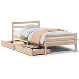 vidaXL Posteljni okvir brez vzmetnice 90x200 cm trdna borovina | Shoptok.si