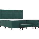 s opruga kutije Tamnozelena 200 x 200 cm Baršun | shoptok.hr