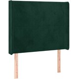  Uzglavlje s ušima tamnozeleno 83x16x118/128 cm baršunasto - Tamnozelena 83 x 16 x 118/128 cm 1 | shoptok.hr