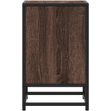  Noćni ormarić smeđi hrast 40x31x50 cm Konstruirano drvo i metal | shoptok.hr