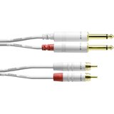 Cordial avdio adapterski kabel [2x 6\,3 mm banana moški konektor - 2x moški cinch konektor] 1.50 m bela, (20434831) Cene