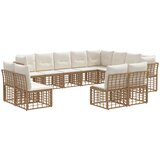  Set vanjskih sofa Prirodna i krema bijela Poliester | shoptok.hr