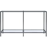 vidaXL Konzolna mizica prozorna 140x35x75,5 cm kaljeno steklo | Shoptok.si