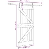 vidaXL Klizna vrata s priborom za montažu 80 x 210 cm masivna borovina | shoptok.hr