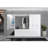 MID.YOU Predsoba Project X, 2-Delno, Bela, Visoki Sijaj | Shoptok.si