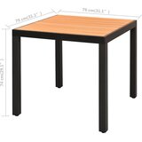  3-dijelni vrtni blagovaonski set od PVC ratana crno-smeđi | shoptok.hr
