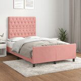 Maison Chic Posteljni okvir - Dvoposteljna postelja - Zakonska postelja brez vzmetnico roza 120x190 cm žamet-J13616, (21760843) | Shoptok.si