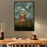  Slika - Frida Kahlo – Girl with Death Mask (She Plays Alone) 40x60 U crnom drvenom okviru | shoptok.hr
