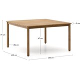 Kave Home Vrtni stol od masivnog bagrema 135x135 cm Sori – | shoptok.hr