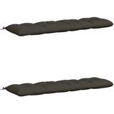  Jastučići za klupe VIANEN 2 kom. 100% poliester Antracit - Antracit 170 x 50 x 12 cm | shoptok.hr